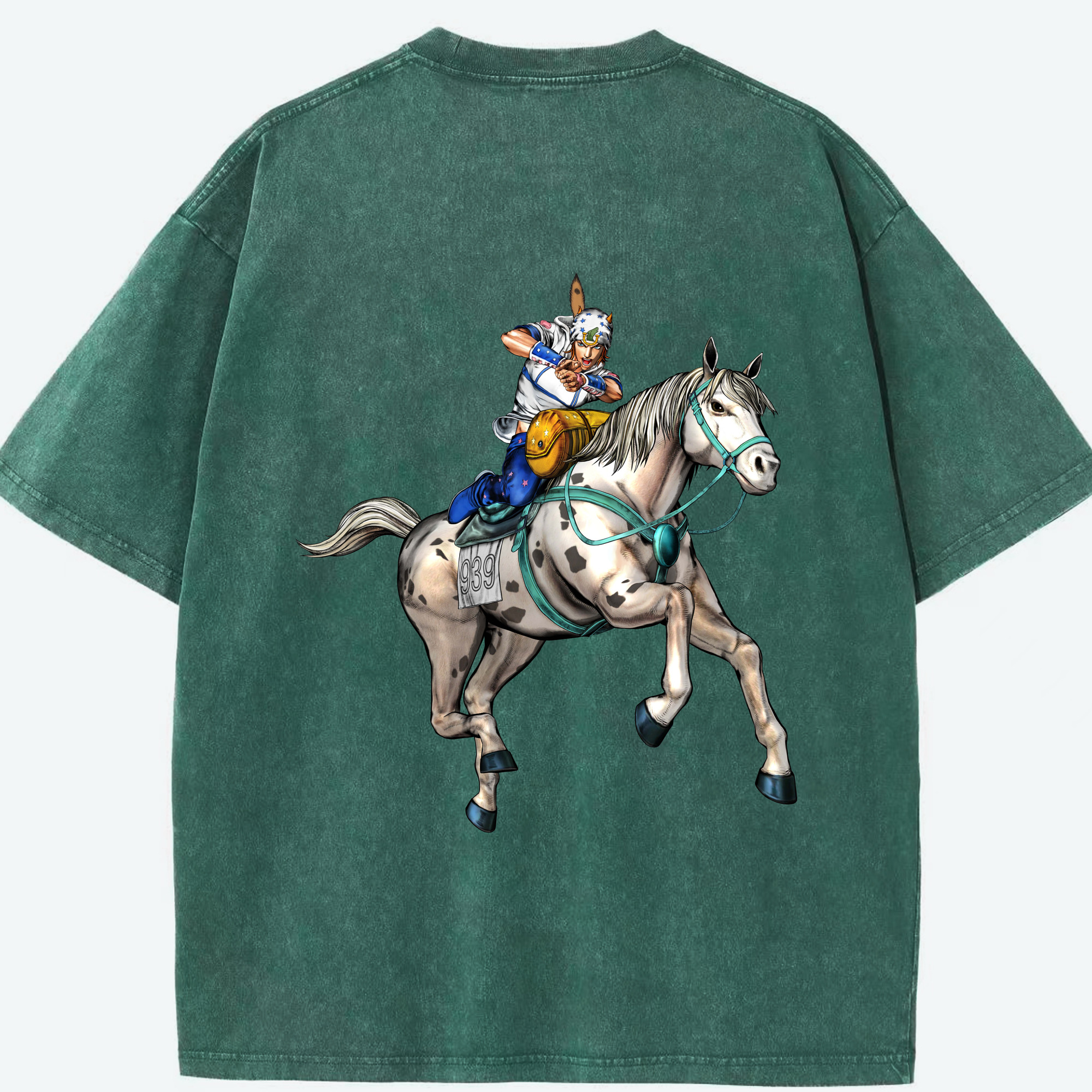 （画像用） ジョジョの奇妙な冒険 ジョナサン?ジョースター JoJo's Bizarre Adventure Jonathan Joestar 綿100% ヴィンテージ風 半袖Tシャツ（背面プリント）